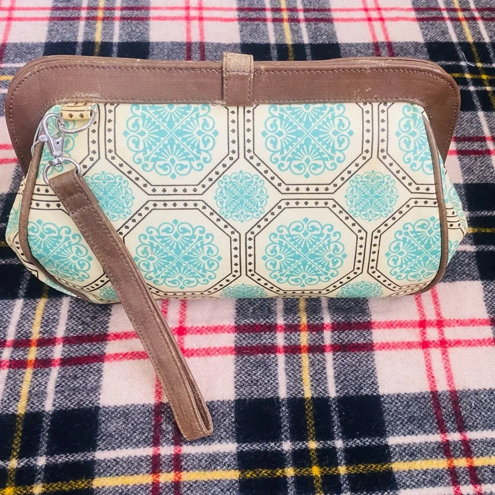 Petunia pickle bottom, clutch diaper bag in Brown turquoise